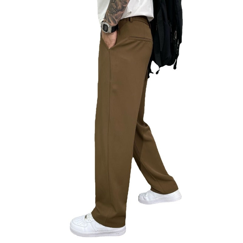 Pantalon Plissé à Jambe Large pour Homme