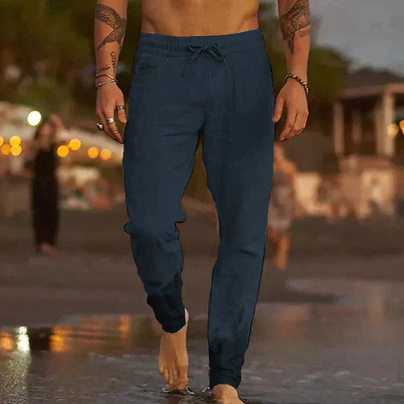 Pantalon de Lin Décontracté pour Hommes