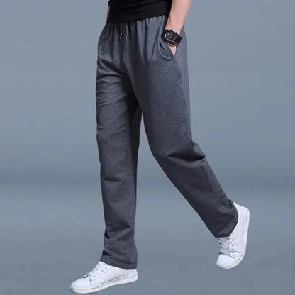 Pantalon de survêtement à cordon de serrage avec poches latérales pour hommes