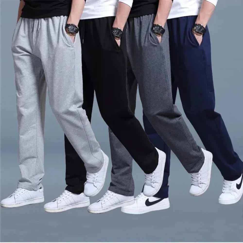 Pantalon de survêtement à cordon de serrage avec poches latérales pour hommes