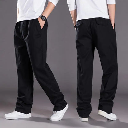 Pantalon Droit pour Hommes avec Taille Elastique et Poches Latérales