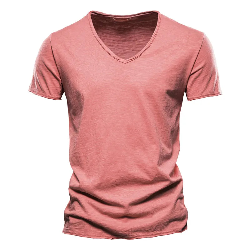 Jules™ | Tee-shirt Uni Col V en Coton (1 acheté 1 offert)