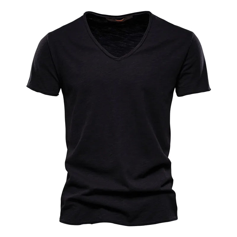 Jules™ | Tee-shirt Uni Col V en Coton (1 acheté 1 offert)