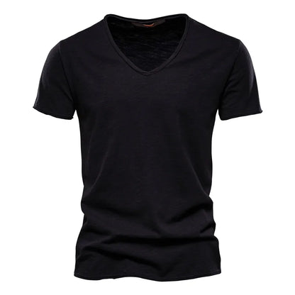 Jules™ | Tee-shirt Uni Col V en Coton (1 acheté 1 offert)