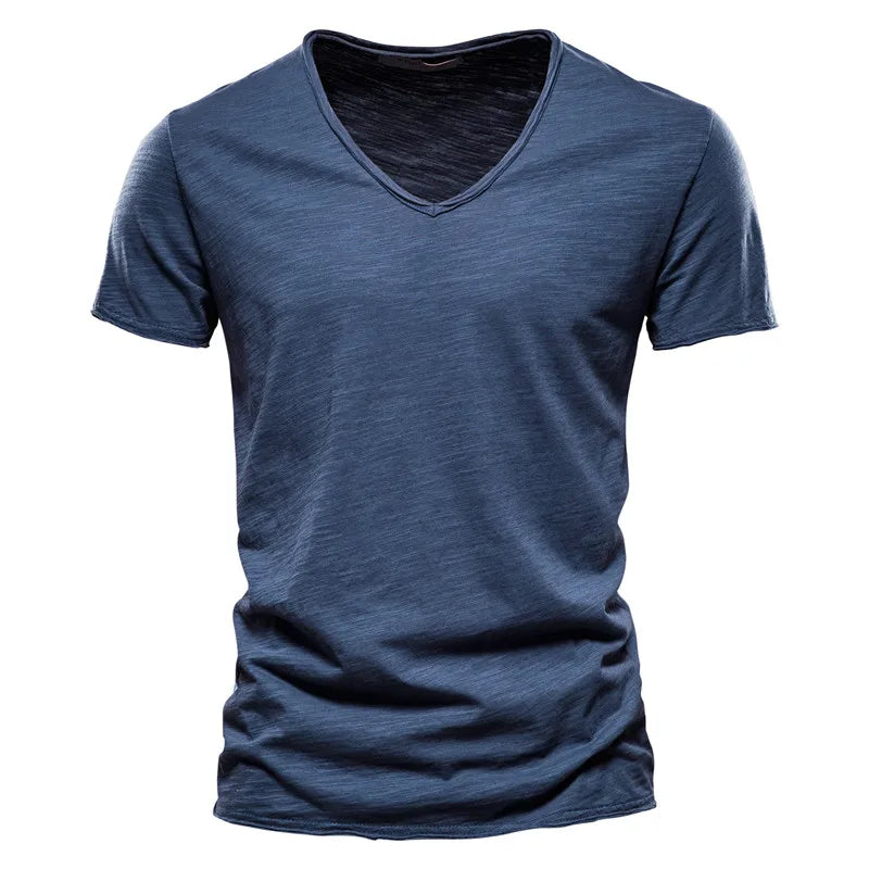 Jules™ | Tee-shirt Uni Col V en Coton (1 acheté 1 offert)
