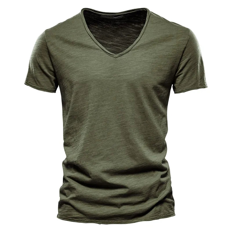 Jules™ | Tee-shirt Uni Col V en Coton (1 acheté 1 offert)