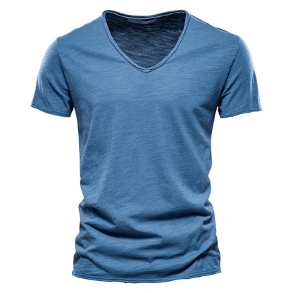 Jules™ | Tee-shirt Uni Col V en Coton (1 acheté 1 offert)