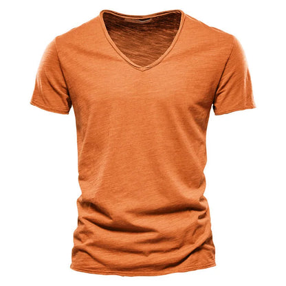 Jules™ | Tee-shirt Uni Col V en Coton (1 acheté 1 offert)