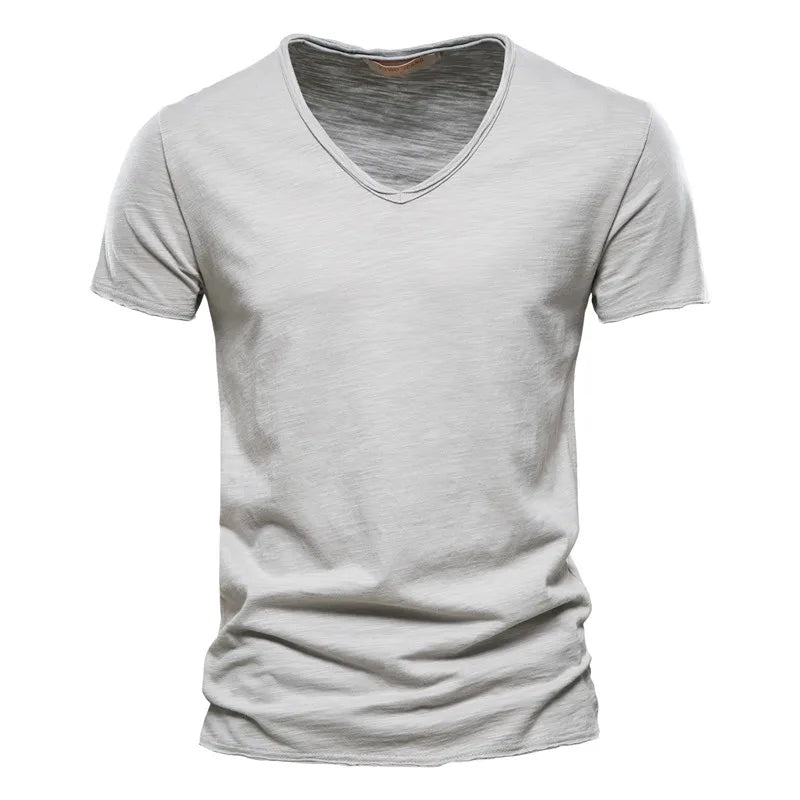 Jules™ | Tee-shirt Uni Col V en Coton (1 acheté 1 offert)