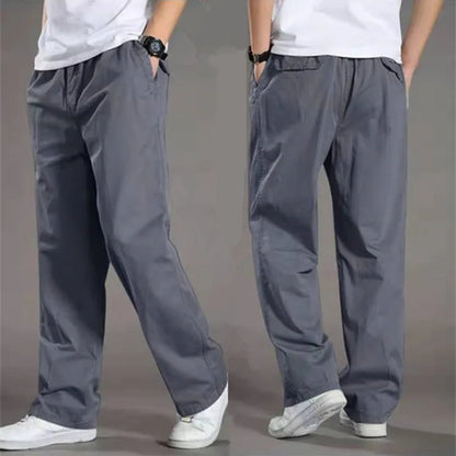 Pantalon Droit pour Hommes avec Taille Elastique et Poches Latérales
