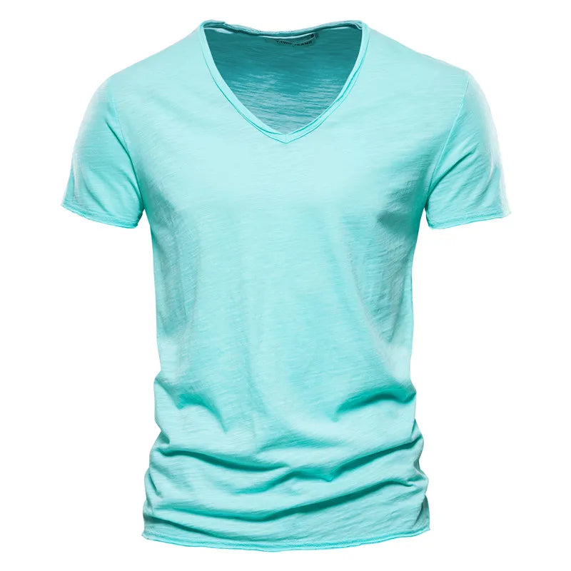 Jules™ | Tee-shirt Uni Col V en Coton (1 acheté 1 offert)