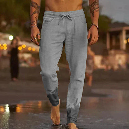 Pantalon de Lin Décontracté pour Hommes