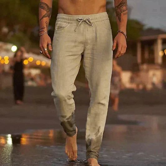 Pantalon de Lin Décontracté pour Hommes