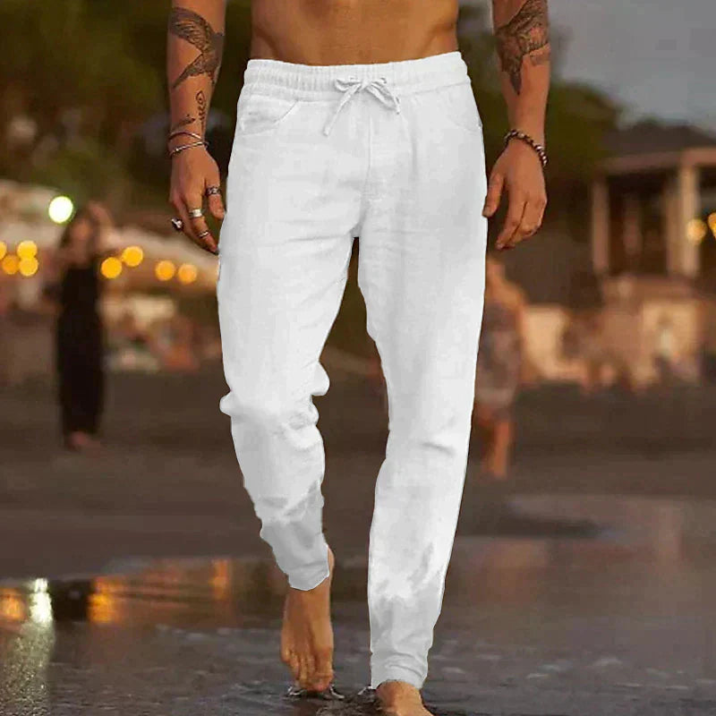 Pantalon de Lin Décontracté pour Hommes