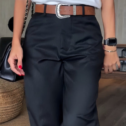 Laury™ | Pantalon Tailleur Droit Taille Haute Femme