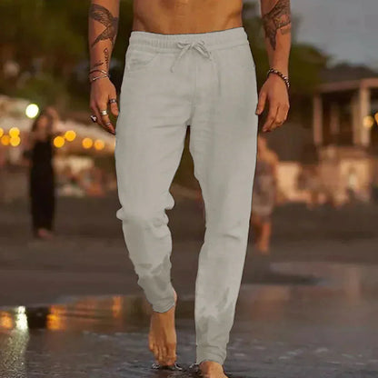 Pantalon de Lin Décontracté pour Hommes